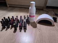 Sunone SUN1 Lampa do manicure UV/LED 48W - BIAŁA + zestaw lakierów