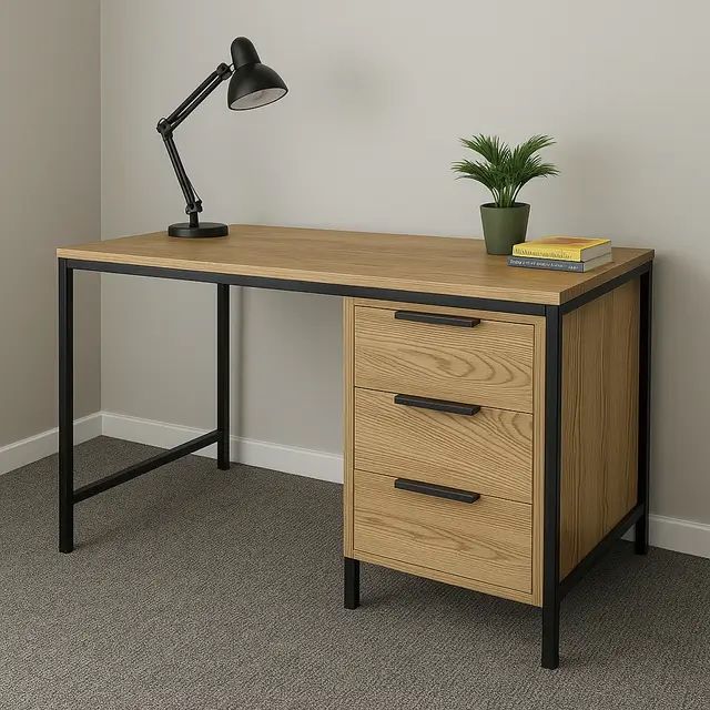 Письмовий стіл "Loft" з масиву ясена на 3 шухляди