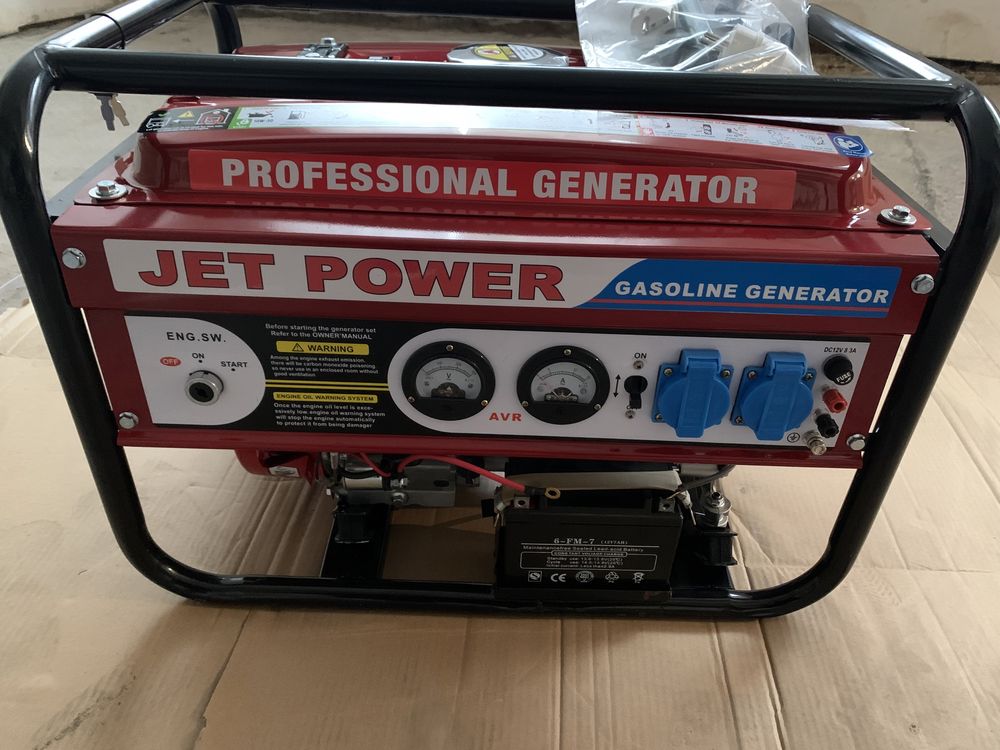 Генератор Бензиновый JET POWER 5кВт электростартер