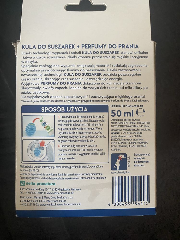 Kula do suszarek plus perfumy do prania