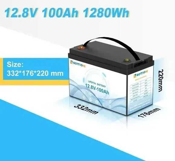Акумулятор для ДБЖ/інвертора Bottione LiFePO4 12.8V 100Ah. Гарантія!