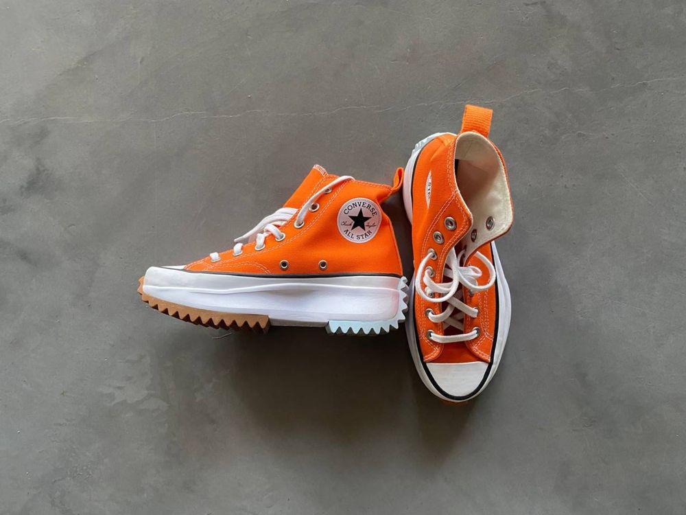 Converse run star hike оранжевые платформа Оригинал