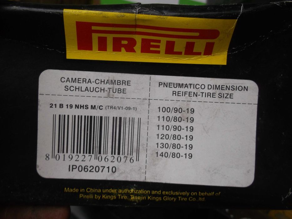 dętka pirelli 21B19 110/80-19 k-750 140/80 ktm 130/80 rmz 120/80 Nowa