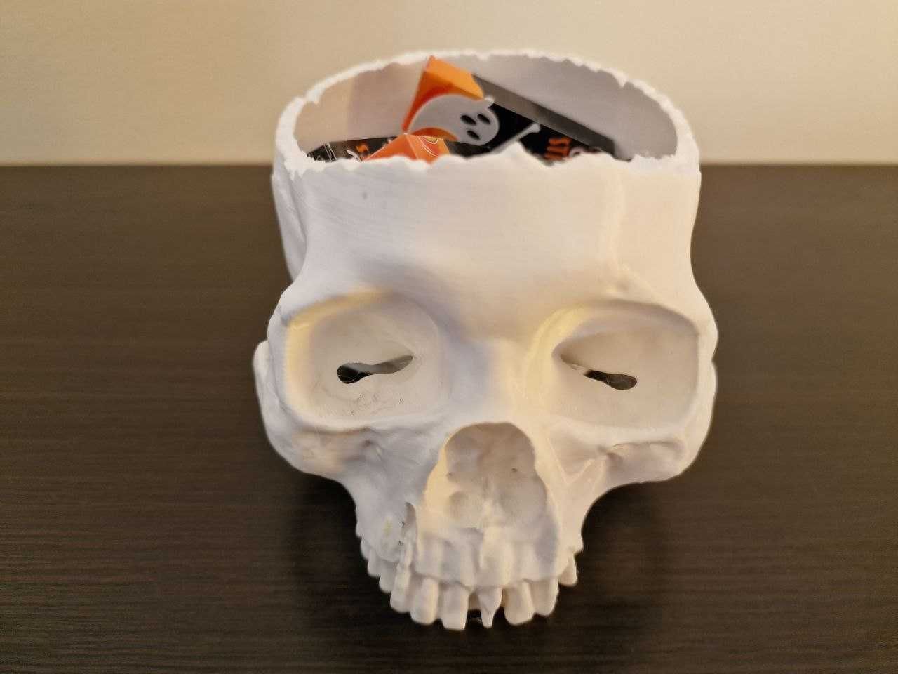 Czacha pojemnik/koszyk na cukierki/słodycze SKULL CANDY 3D