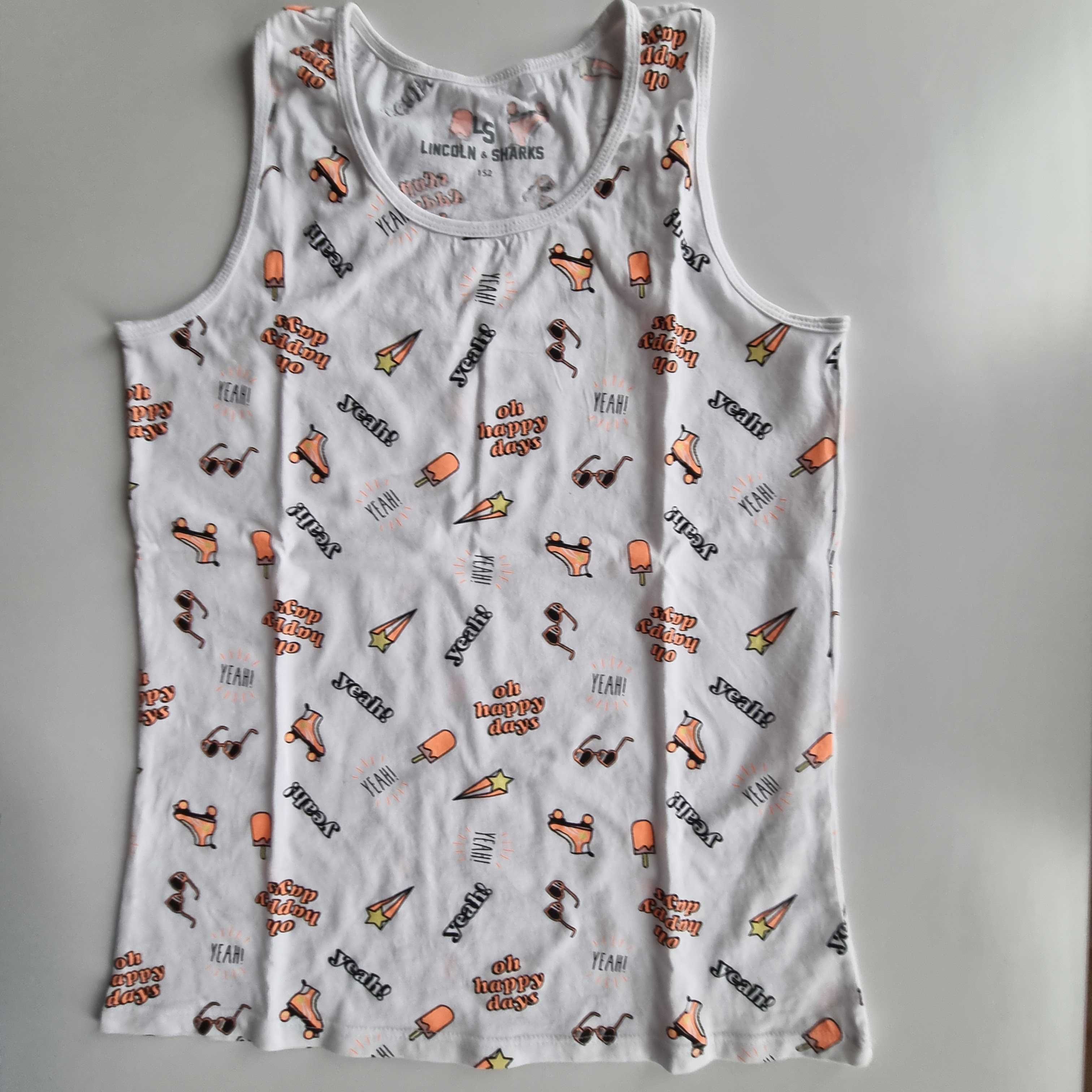 Bluzka T-shirt dziewczęca 5 10 15 linia Lincoln&Sharks roz. 152