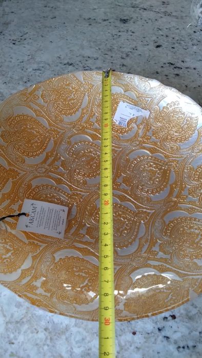 Patera miska misa szklana złoto srebro święta złota srebrna