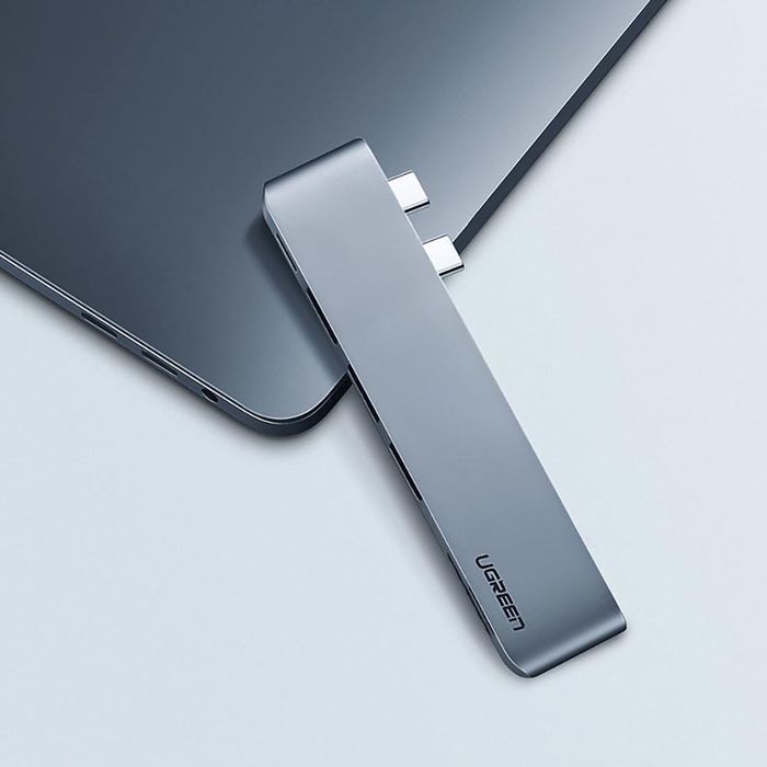 Ugreen Hub USB-C 6 Portów do MacBook Pro/Air - Adapter Szary