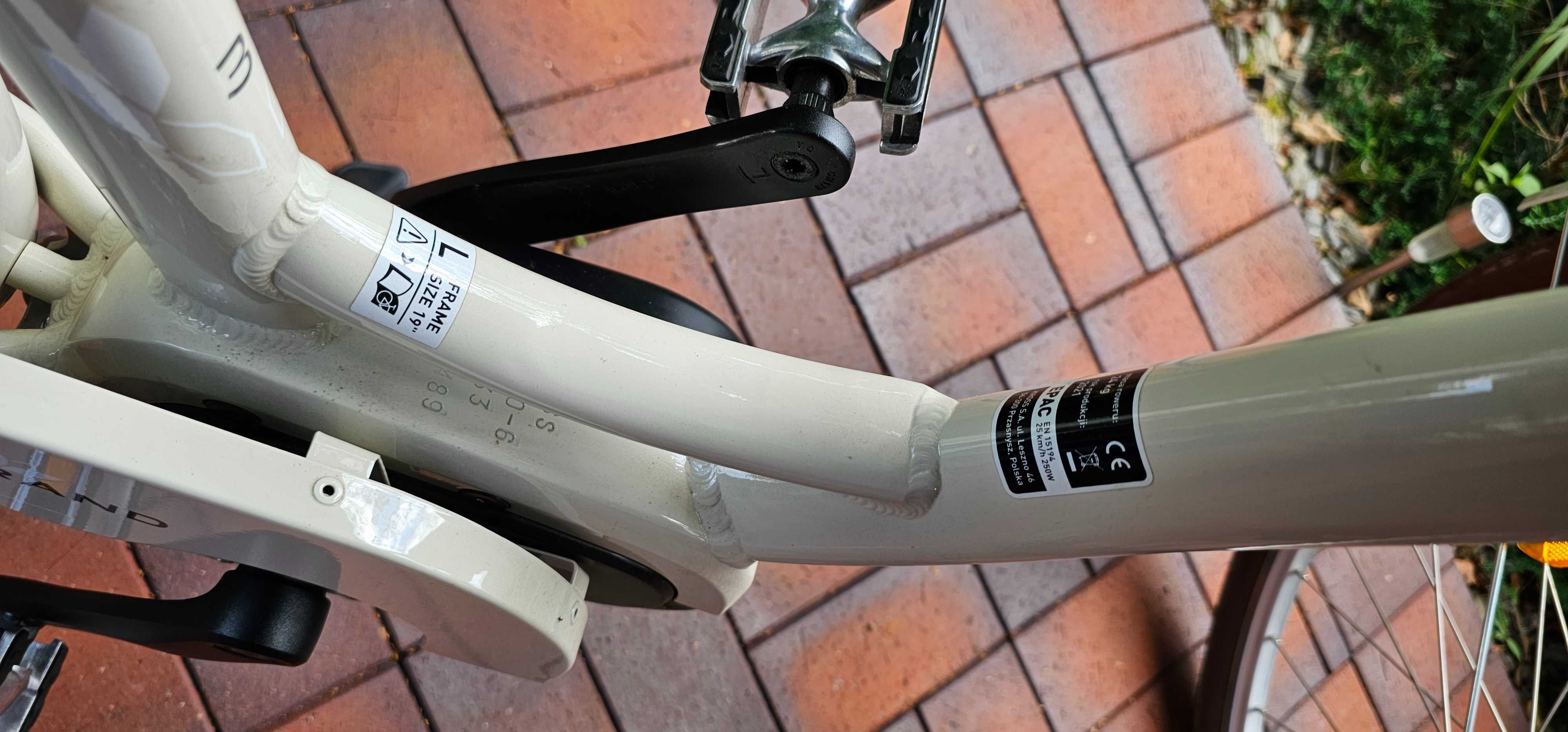 Legrand Elille 3, rama L – rower elektryczny, jak nowy! Przebieg 72 km