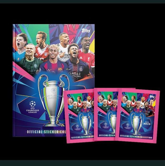 Saquetas cromos Champions league 25/26