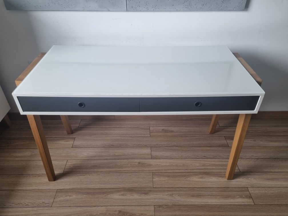 Biurko VOX Concept II drewno biały grafit 120