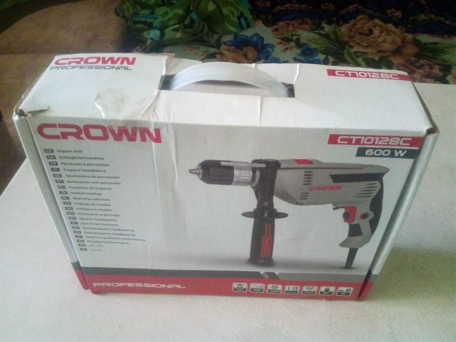 Дрель ударная CROWN CT10128C, 600 Вт
