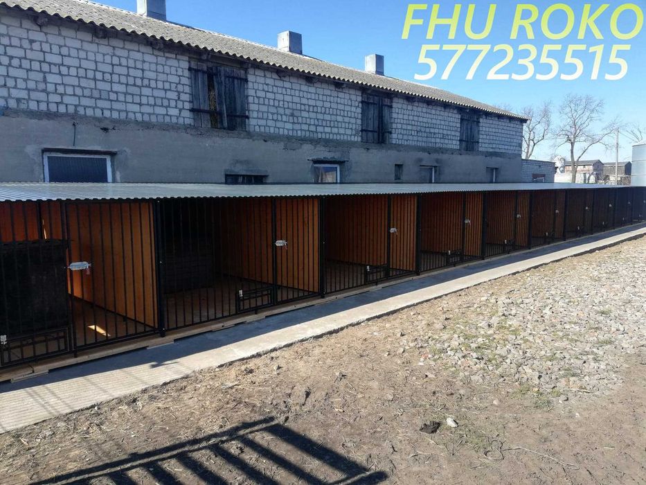 Kojec szeregowy 10 boksów dla psów klatka dla psa hodowla producent