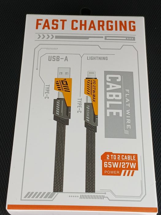 Super szybki przewód 3w1 usb typ C lightning NOWY