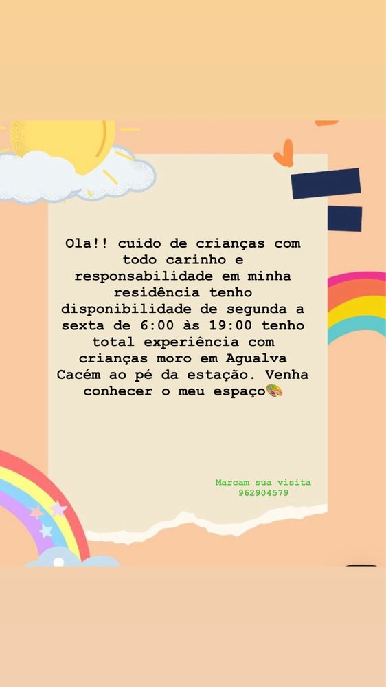 Cuido dos seus pequininos
