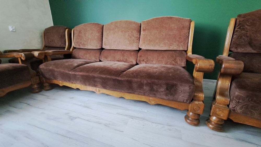Komplet mebli wypoczynkowych DĄB