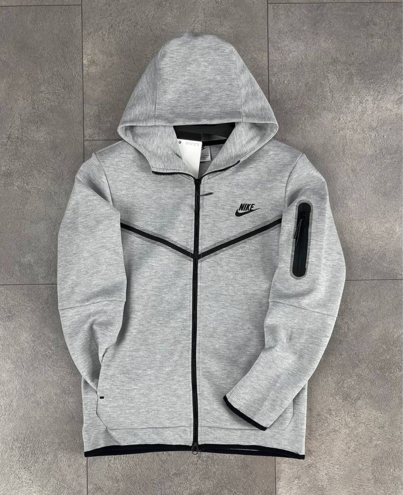 Зіп худі Nike Tech Fleece сірий зіпка найк теч фліс теч флис кофта