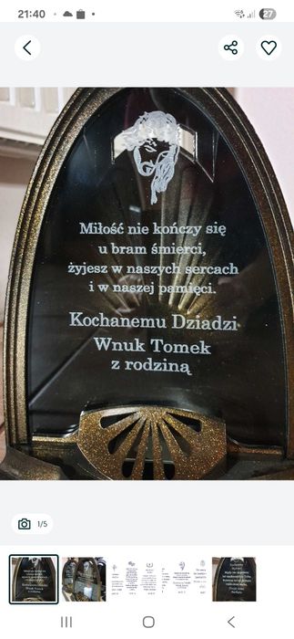 Znicz z grawerem 2 sztuki