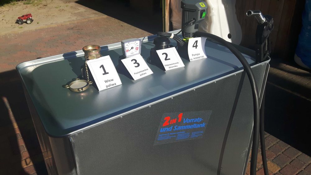 Zbiornik dwupłaszczowy 1000 l na paliwo olej opałowy,ON, nowe,atest CE