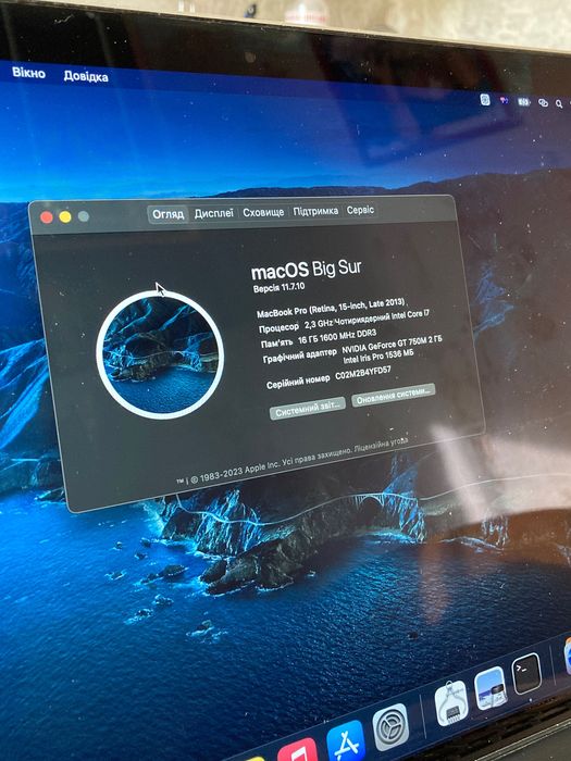 Ноутбук Macbook pro 2013 i7/16gb/gt750m (retina 15”)