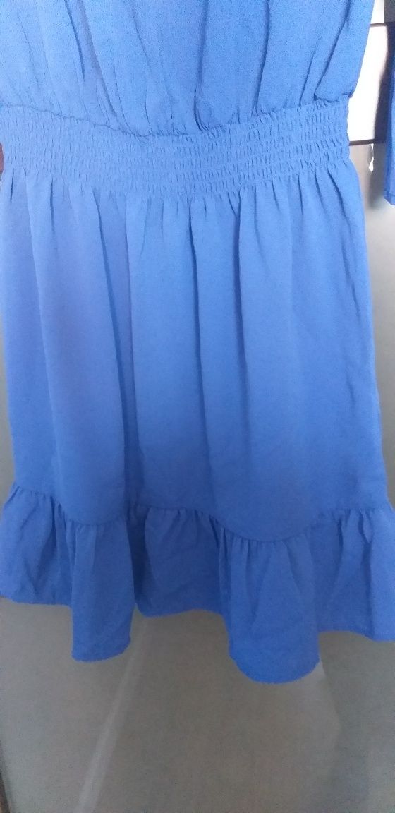 Kobaltowa krótka sukienka r. 38 H&M