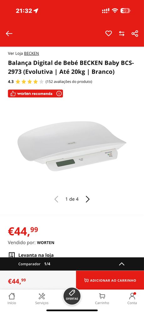 Balança bebe como nova becken