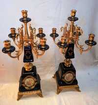 Par Candelabros Porcelana T. Limoges