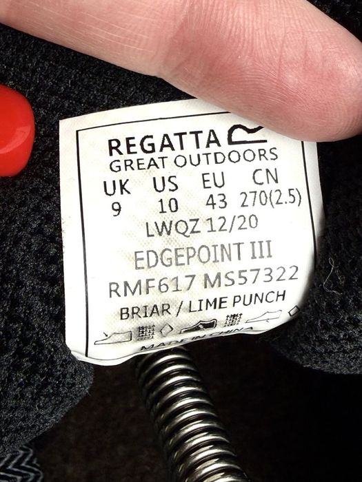 Кросівки чоловічі Regatta Edgepoin 43 (27.5) salomon.asics. lowa