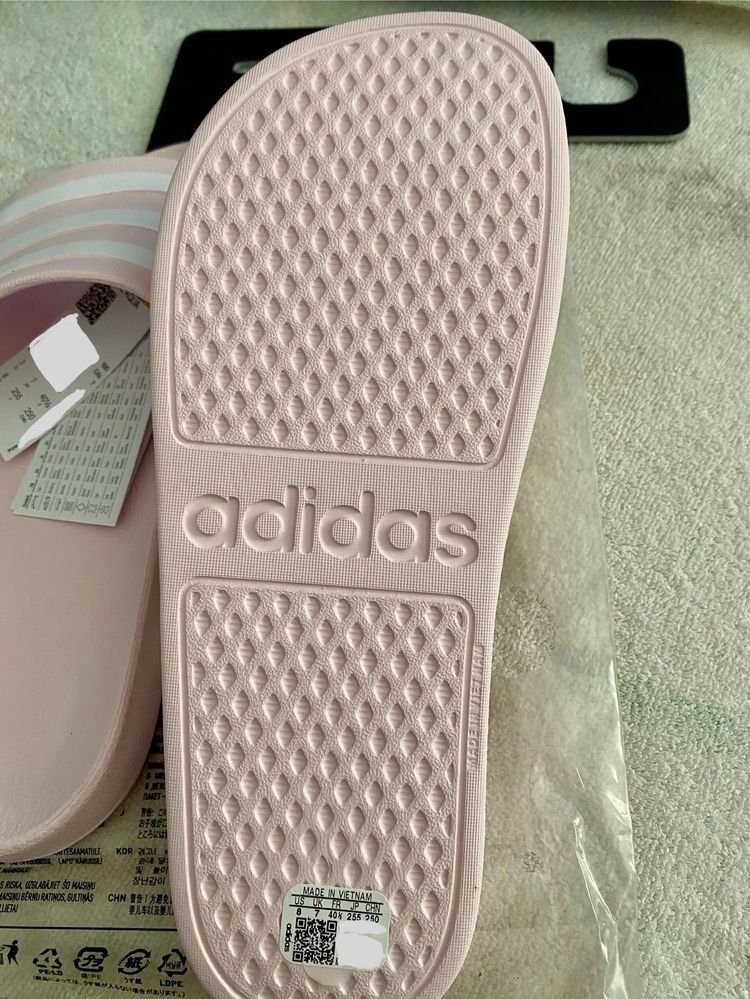 Adidas adilette aqua Klapki damskie różowe 39/40 basen oryginał