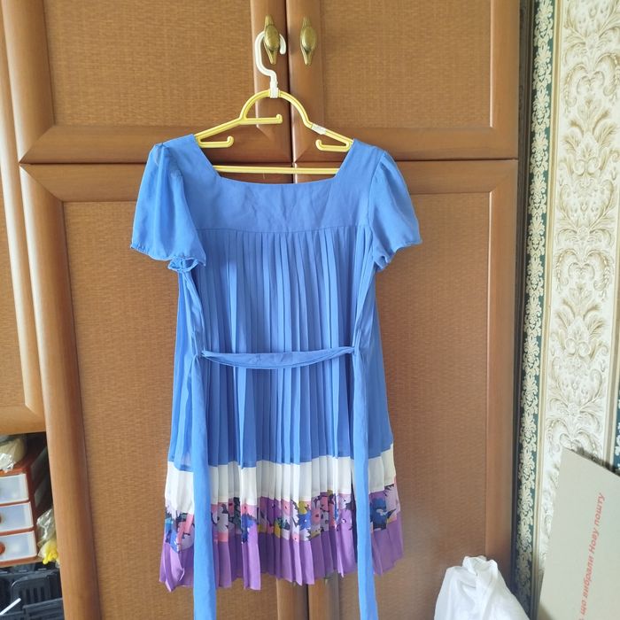 Платье плиссе S размер шифон