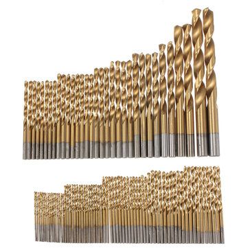 100pcs Conjunto de Brocas Revestidas em Titânio