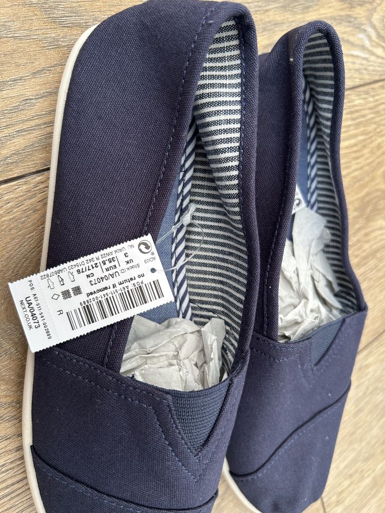 Nowe espadryle Next r 35,5 Granatowe