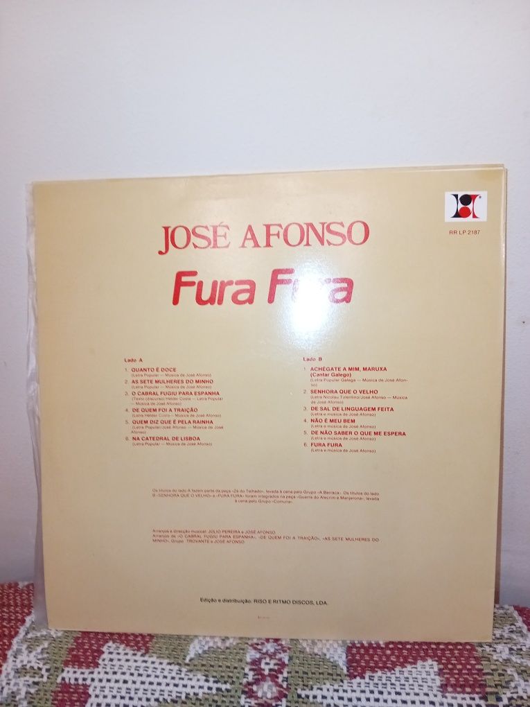Discos vinil José Afonso  (fura fura)