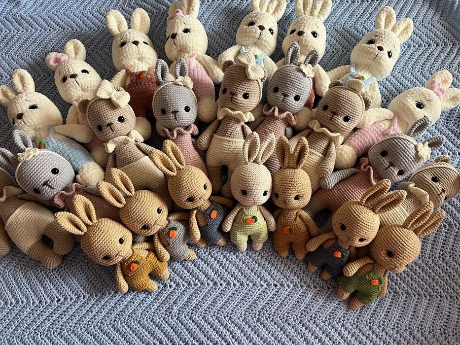 Вязаный брелок микки маус мини зайчик зайка маус