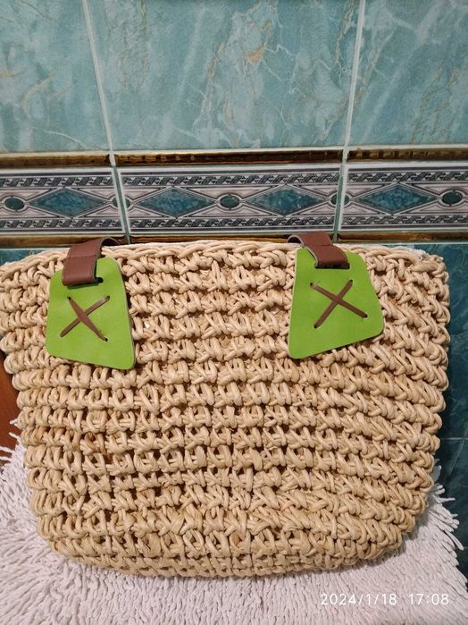 Сумка из натуральной соломки