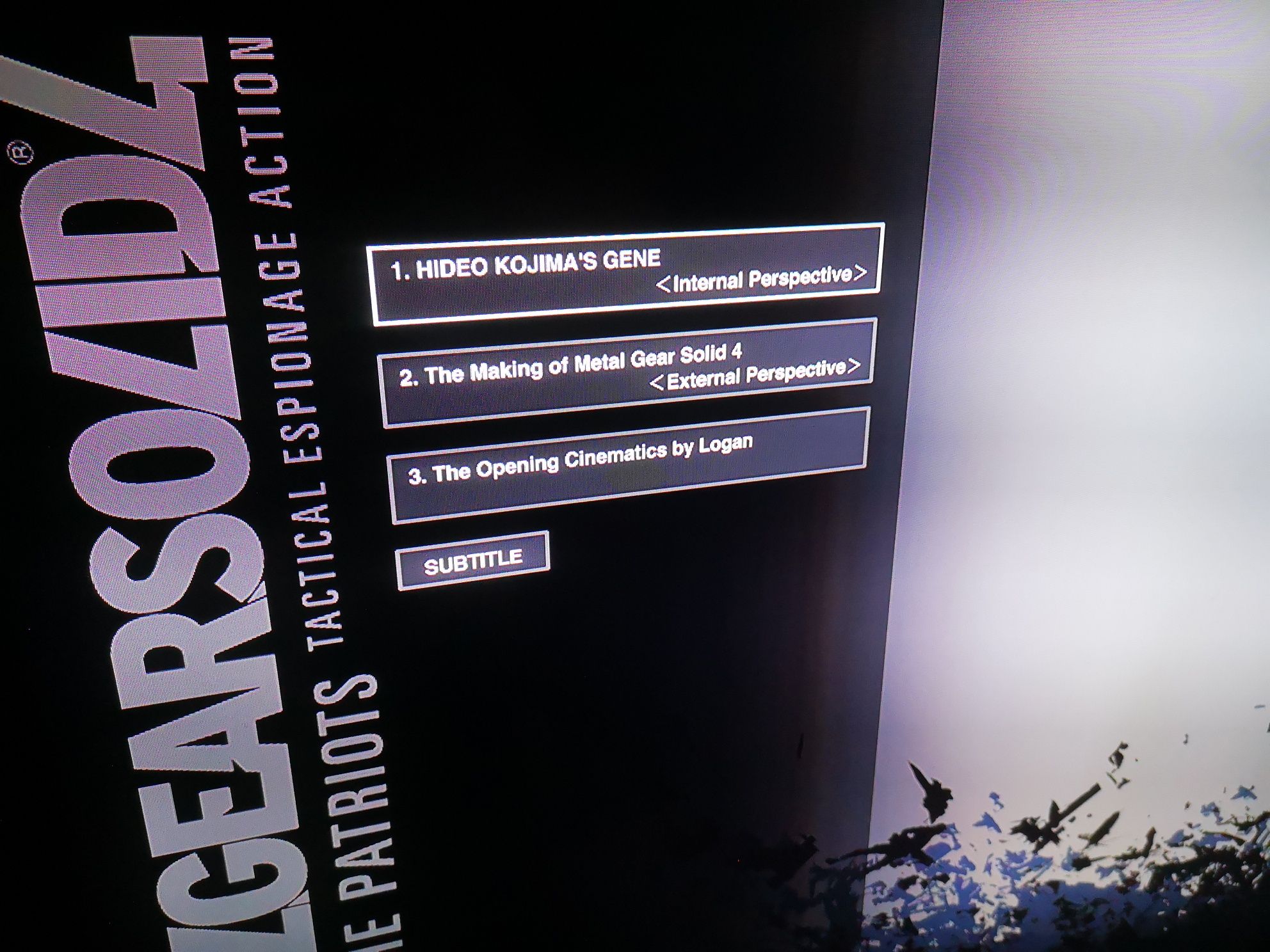 Metal Gear solid 4 Limited Edition Bonus Disc Blu-Ray Ps3 Ps4 Ps5