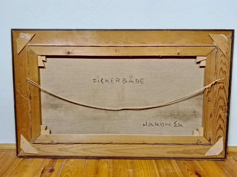 Stary obraz na płótnie Hakon EK Nielsen .