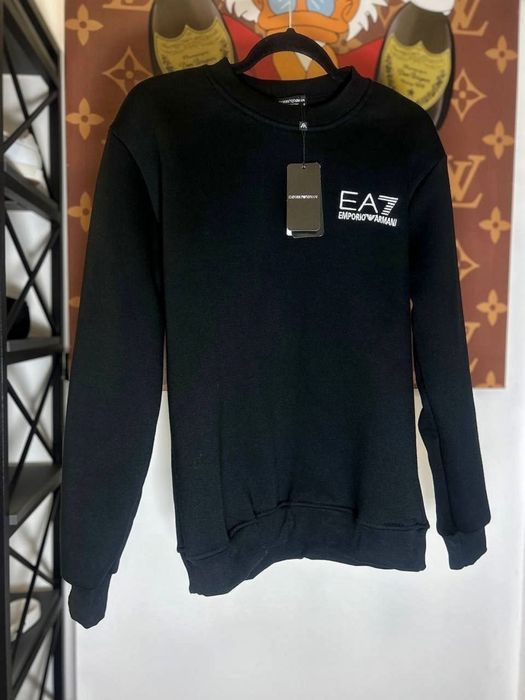 MEGA SALE -50% Мужской свитшот Emporio ARMANI черная кофта на флисе