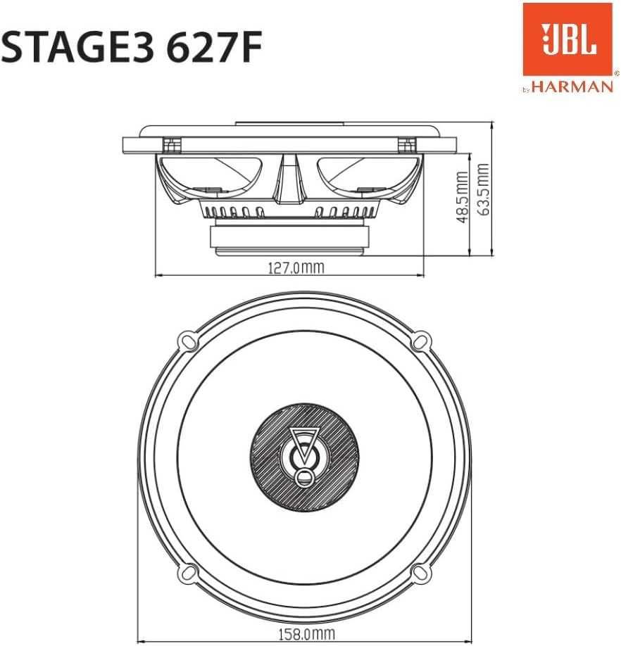 Автомобільні коаксіальні динаміки / Динамики JBL STAGE3 627F (16,5 см)