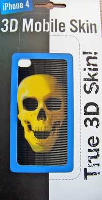 Naklejka nalepka 3D na telefon Iphone 4 czaszka