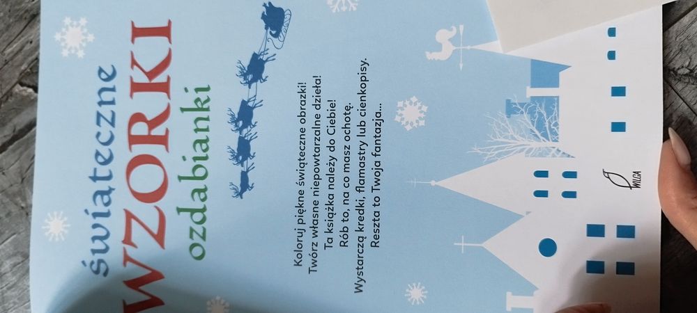 Kolorowanka, naklejki Wzorki świąteczne ozdabianki. i