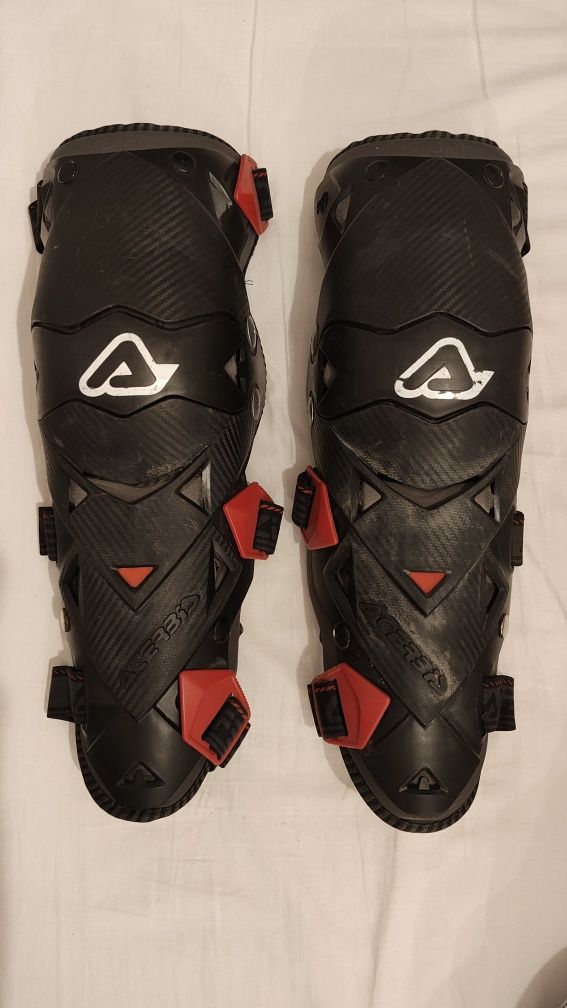 Ortezy Acerbis, rower, enduro, wytrzymałe M/L czarno czerwone
