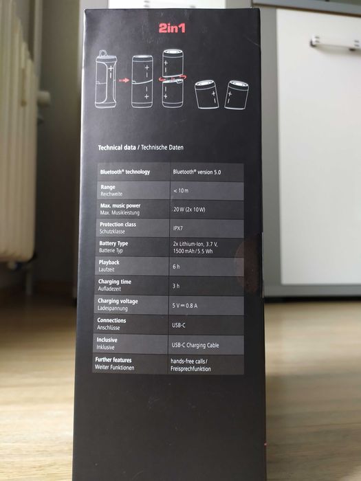 Głośnik mobilny Hama twin 2.0