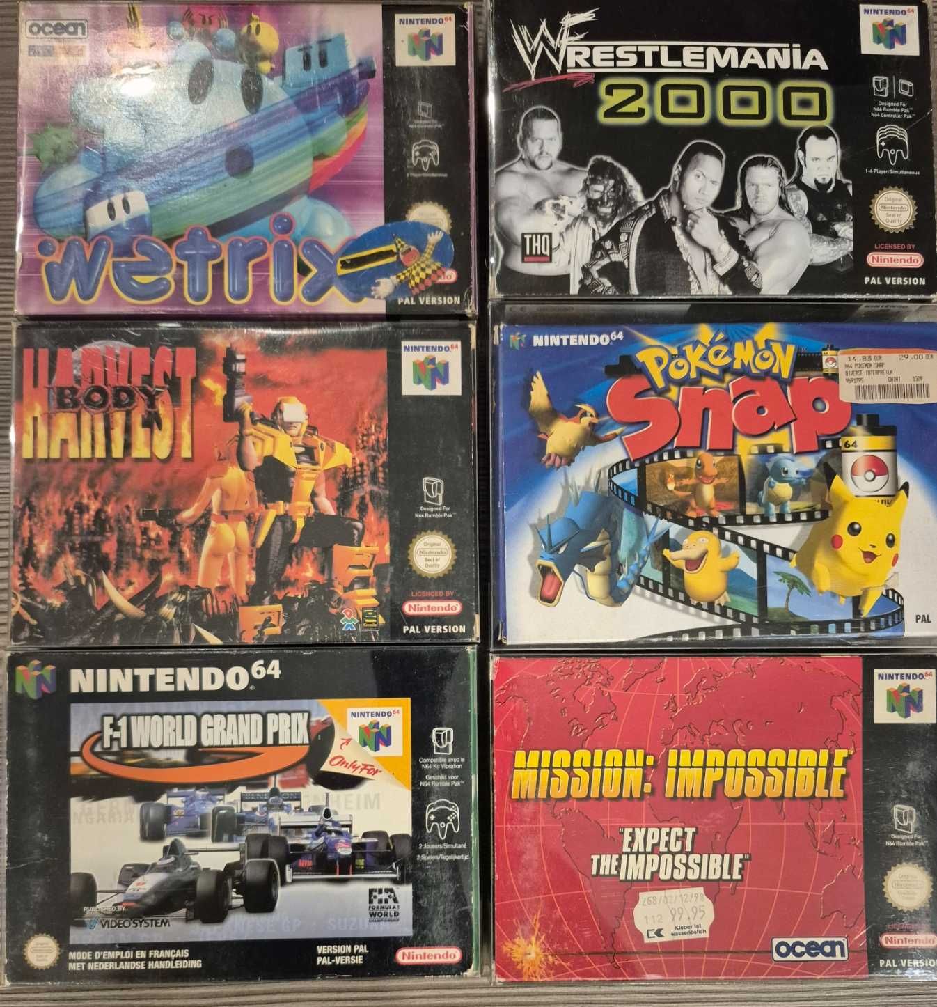 8 gier N64 Nintendo 64 w pudełkach