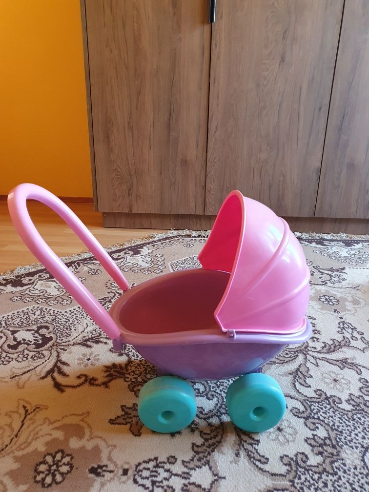 Wózek dla lalki, plastikowy.