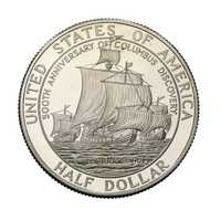 1992r. - 1/2 Dolara - USA - 500-lecie Wyprawy Kolumba