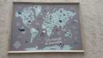 Quadro criança 50x70 cm mapa mundo
