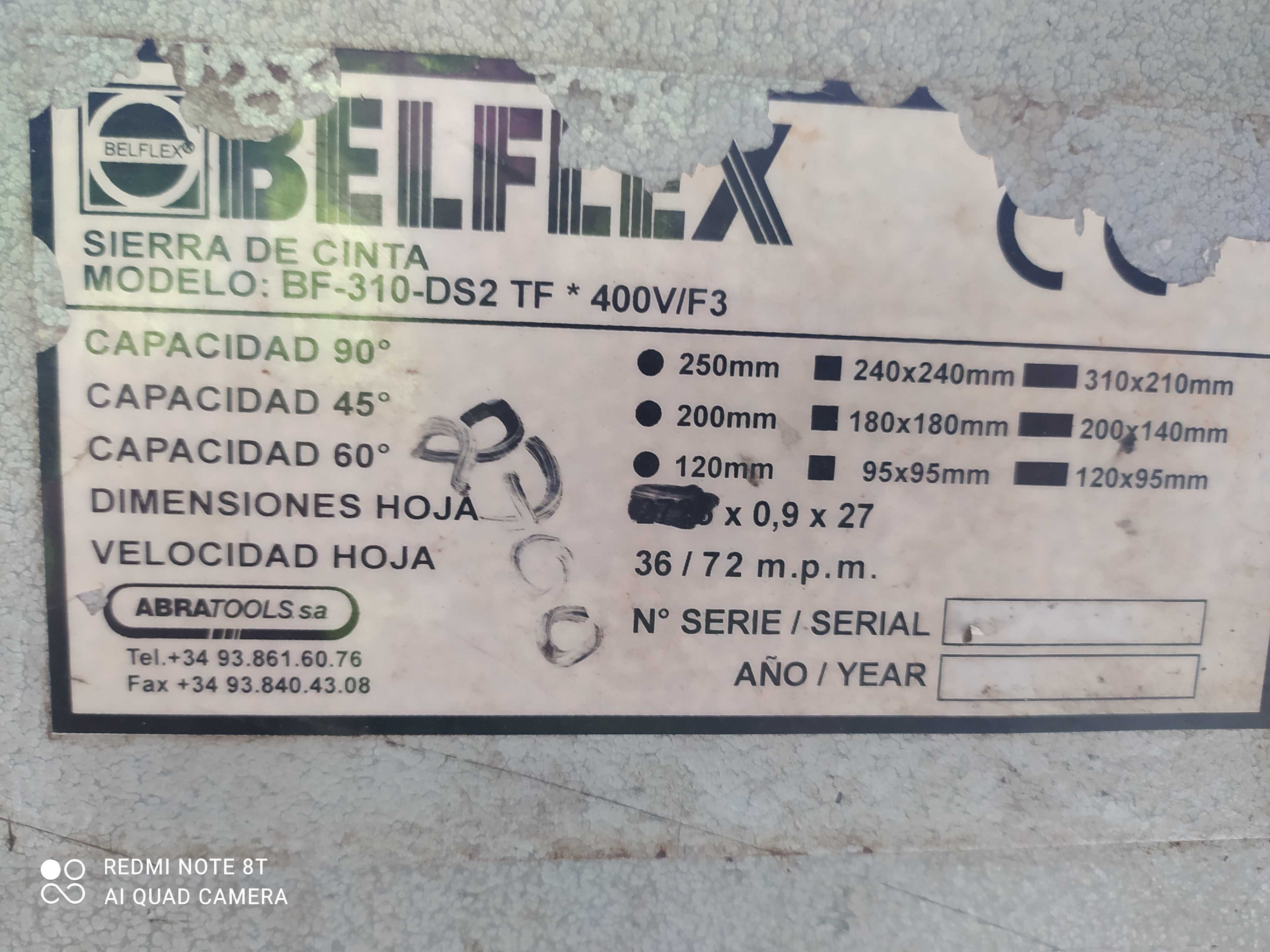 Serrote de fita BELFLEX 280 semiautomático (IVA INCLUIDO)