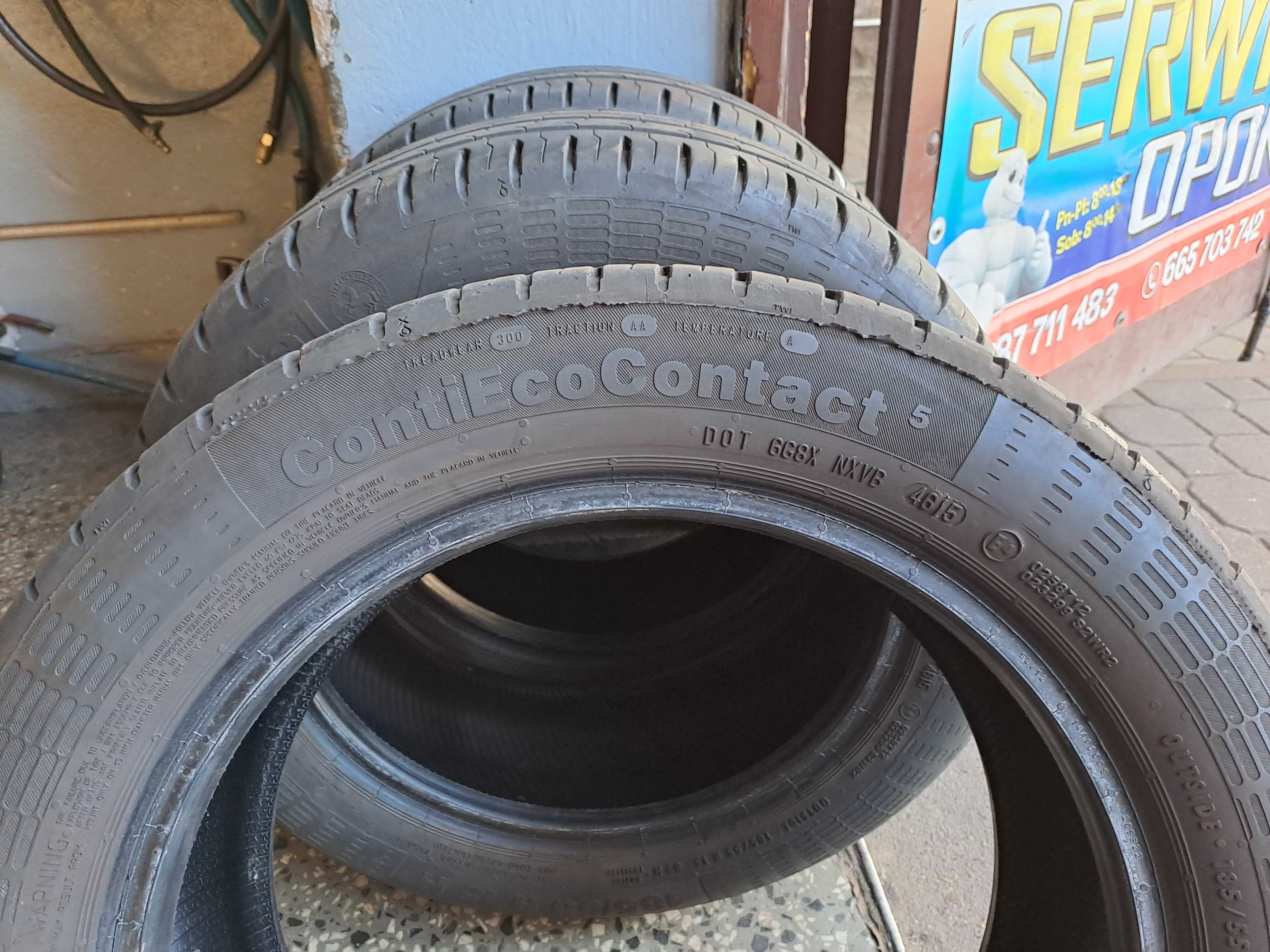 185/55r15 continental opony letnie uzywane sprzedam 2szt lub 4szt