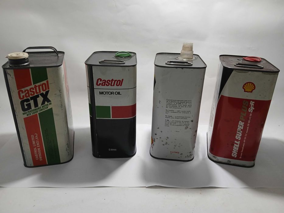 Latas de oleo Antigas - Shell / Castrol