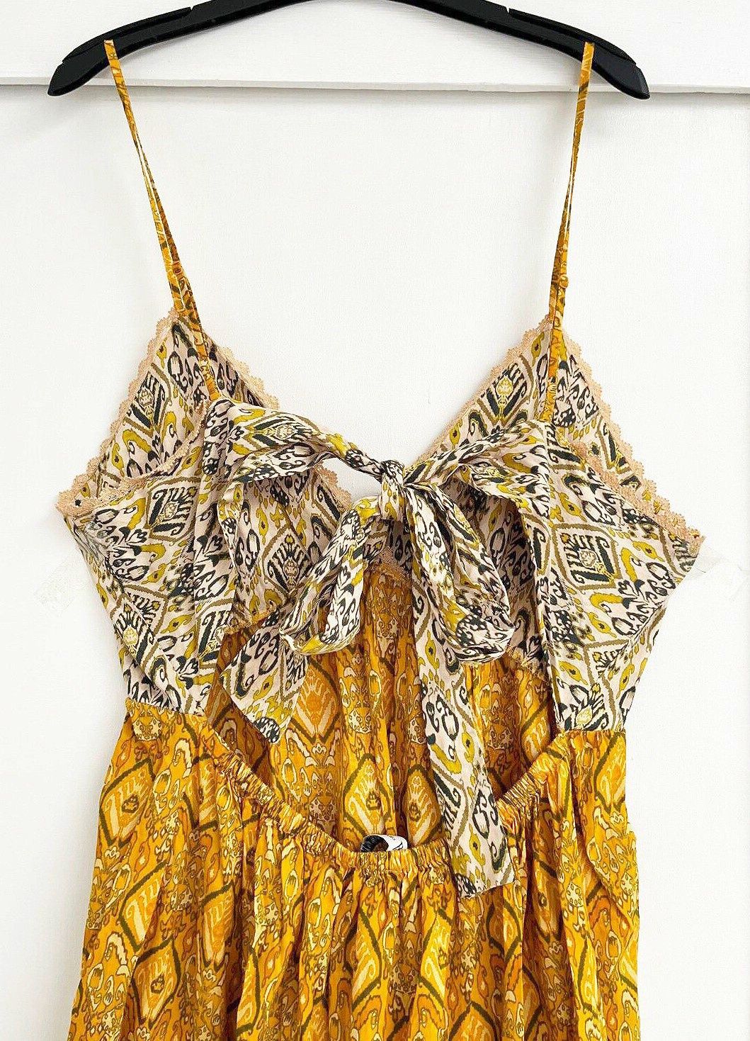 NOWA 34 XS ZARA sukienka bawełna print wzór boho długa wielokolorowya